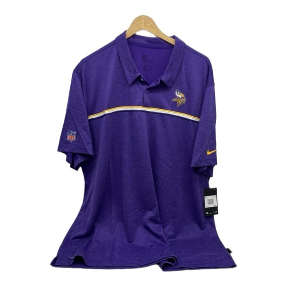 NEW Men’s 2XL Minnesota Vikings Nike Sideline Early Season Team Polo Purple - Picture 1 of 9